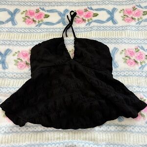 Black Halter Top